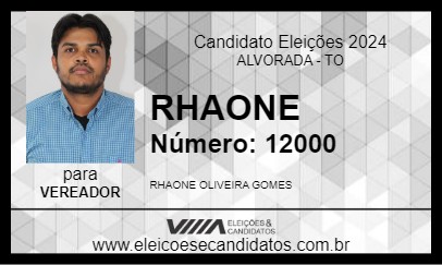 Candidato RHAONE 2024 - ALVORADA - Eleições