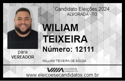 Candidato WILIAM TEIXEIRA 2024 - ALVORADA - Eleições