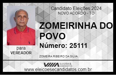 Candidato ZOMEIRINHA DO POVO 2024 - NOVO ACORDO - Eleições