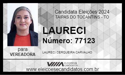 Candidato LAURECI 2024 - TAIPAS DO TOCANTINS - Eleições