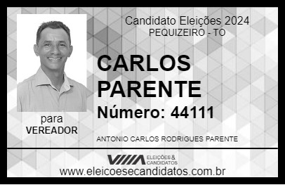 Candidato CARLOS PARENTE 2024 - PEQUIZEIRO - Eleições