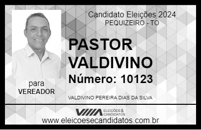 Candidato PASTOR VALDIVINO 2024 - PEQUIZEIRO - Eleições