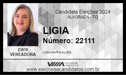 Candidato LIGIA 2024 - ALVORADA - Eleições