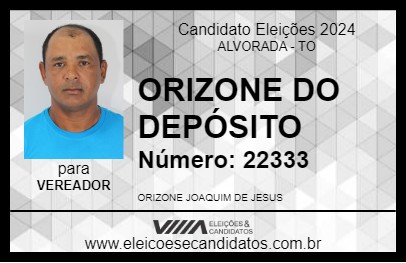 Candidato ORIZONE DO DEPÓSITO 2024 - ALVORADA - Eleições