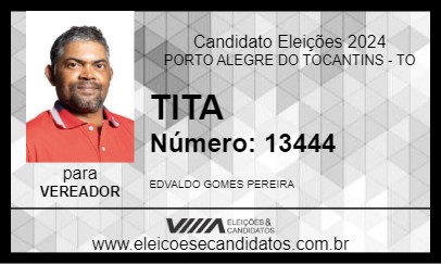 Candidato TITA 2024 - PORTO ALEGRE DO TOCANTINS - Eleições