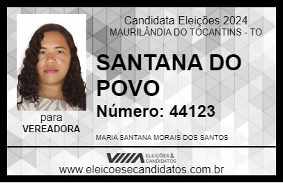 Candidato SANTANA DO POVO 2024 - MAURILÂNDIA DO TOCANTINS - Eleições