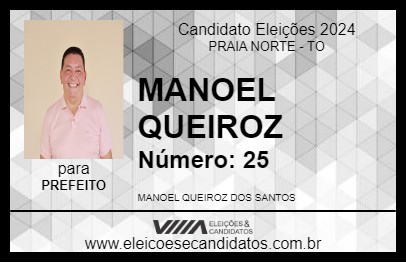 Candidato MANOEL QUEIROZ 2024 - PRAIA NORTE - Eleições