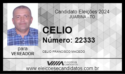 Candidato CELIO 2024 - JUARINA - Eleições