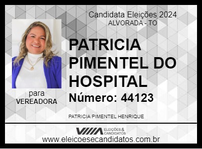 Candidato PATRICIA PIMENTEL DO HOSPITAL 2024 - ALVORADA - Eleições