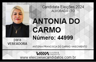 Candidato ANTONIA DO CARMO 2024 - ALVORADA - Eleições