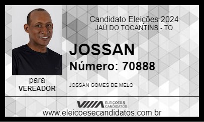 Candidato JOSSAN 2024 - JAÚ DO TOCANTINS - Eleições