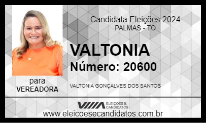 Candidato VALTONIA 2024 - PALMAS - Eleições