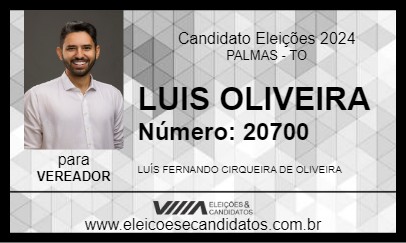 Candidato LUIS OLIVEIRA 2024 - PALMAS - Eleições