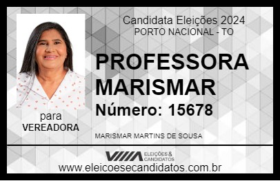 Candidato PROFESSORA MARISMAR 2024 - PORTO NACIONAL - Eleições