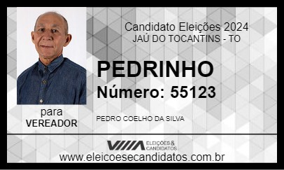 Candidato PEDRINHO 2024 - JAÚ DO TOCANTINS - Eleições