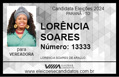 Candidato LORÊNCIA SOARES 2024 - PARANÃ - Eleições