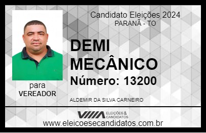 Candidato DEMI MECÂNICO 2024 - PARANÃ - Eleições