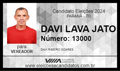 Candidato DAVI LAVA JATO 2024 - PARANÃ - Eleições