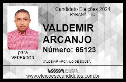 Candidato VALDEMIR ARCANJO 2024 - PARANÃ - Eleições