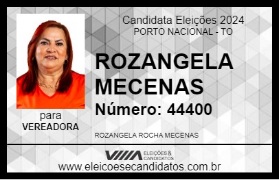 Candidato ROZANGELA MECENAS 2024 - PORTO NACIONAL - Eleições