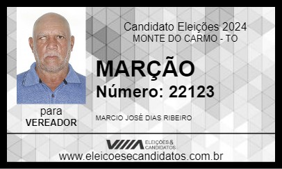 Candidato MARÇÃO 2024 - MONTE DO CARMO - Eleições