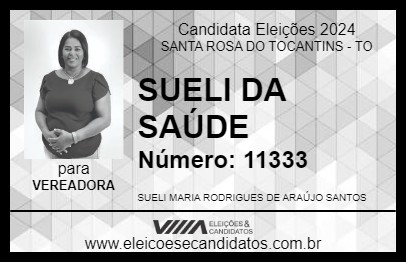 Candidato SUELI DA SAÚDE 2024 - SANTA ROSA DO TOCANTINS - Eleições