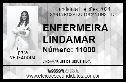 Candidato ENFERMEIRA LINDAMAR LEE 2024 - SANTA ROSA DO TOCANTINS - Eleições