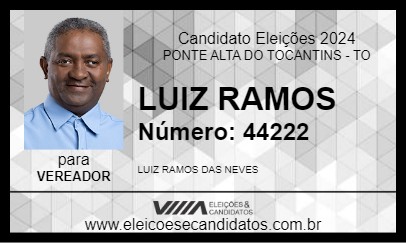 Candidato LUIZ RAMOS 2024 - PONTE ALTA DO TOCANTINS - Eleições