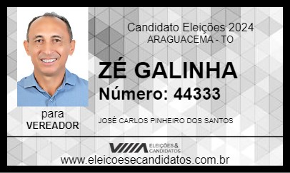 Candidato ZÉ GALINHA 2024 - ARAGUACEMA - Eleições