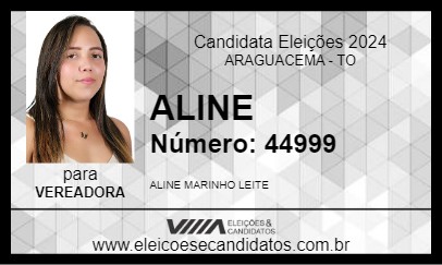 Candidato ALINE 2024 - ARAGUACEMA - Eleições