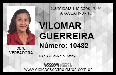 Candidato VILOMAR GUERREIRA 2024 - ARAGUATINS - Eleições