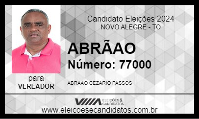 Candidato ABRÃAO 2024 - NOVO ALEGRE - Eleições