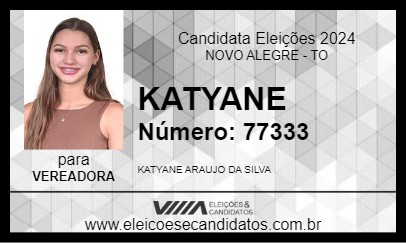 Candidato KATYANE 2024 - NOVO ALEGRE - Eleições