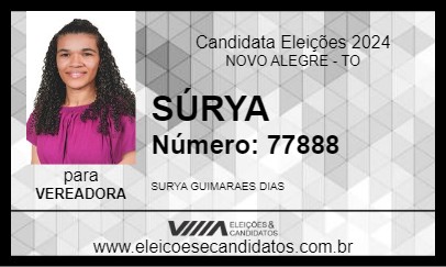 Candidato SÚRYA 2024 - NOVO ALEGRE - Eleições