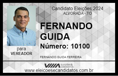 Candidato FERNANDO GUIDA 2024 - ALVORADA - Eleições