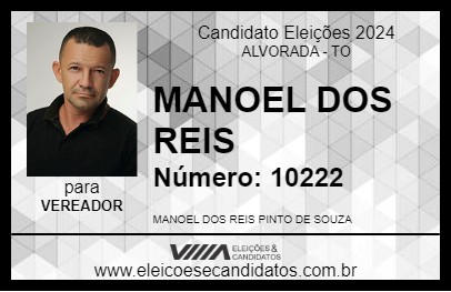 Candidato MANOEL DOS REIS 2024 - ALVORADA - Eleições