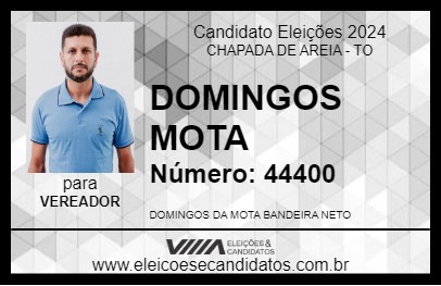 Candidato DOMINGOS MOTA 2024 - CHAPADA DE AREIA - Eleições