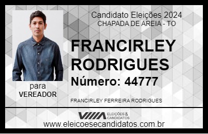 Candidato FRANCIRLEY RODRIGUES 2024 - CHAPADA DE AREIA - Eleições