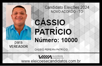 Candidato CÁSSIO PATRÍCIO 2024 - NOVO ACORDO - Eleições