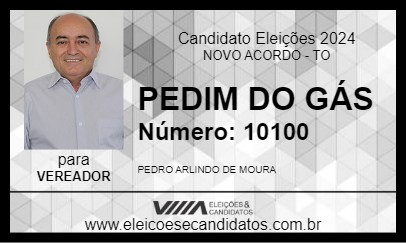 Candidato PEDIM DO GÁS 2024 - NOVO ACORDO - Eleições