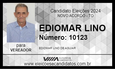 Candidato EDIOMAR LINO 2024 - NOVO ACORDO - Eleições