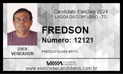 Candidato FREDSON 2024 - LAGOA DA CONFUSÃO - Eleições