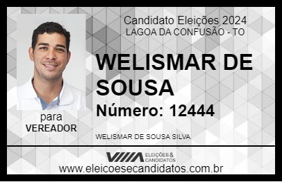 Candidato WELISMAR DE SOUSA 2024 - LAGOA DA CONFUSÃO - Eleições