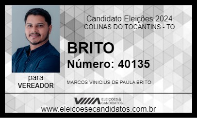 Candidato BRITU S 2024 - COLINAS DO TOCANTINS - Eleições