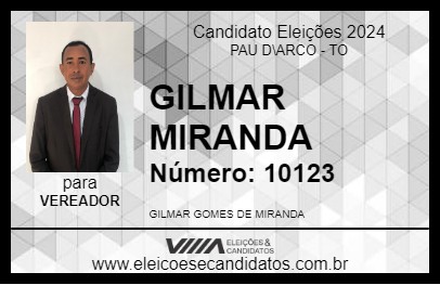 Candidato GILMAR MIRANDA 2024 - PAU D\ARCO - Eleições