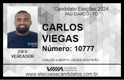 Candidato CARLOS VIEGAS 2024 - PAU D\ARCO - Eleições