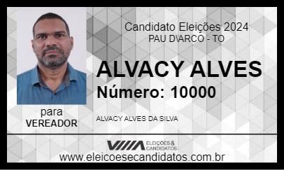 Candidato ALVACY ALVES 2024 - PAU D\ARCO - Eleições