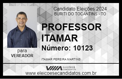 Candidato PROFESSOR ITAMAR 2024 - BURITI DO TOCANTINS - Eleições