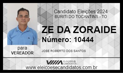 Candidato ZE DA ZORAIDE 2024 - BURITI DO TOCANTINS - Eleições