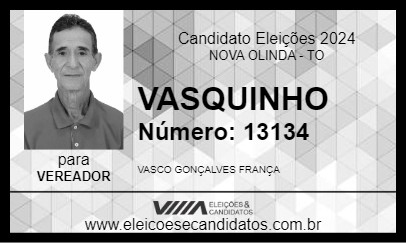 Candidato VASQUINHO 2024 - NOVA OLINDA - Eleições